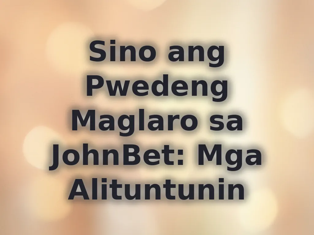 Alituntunin sa Paglalaro